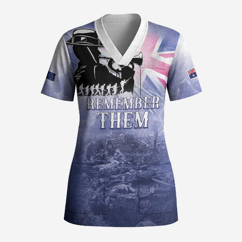 Australia ANZAC Day Scrub Top Battle Of Passchendaele Remember Them