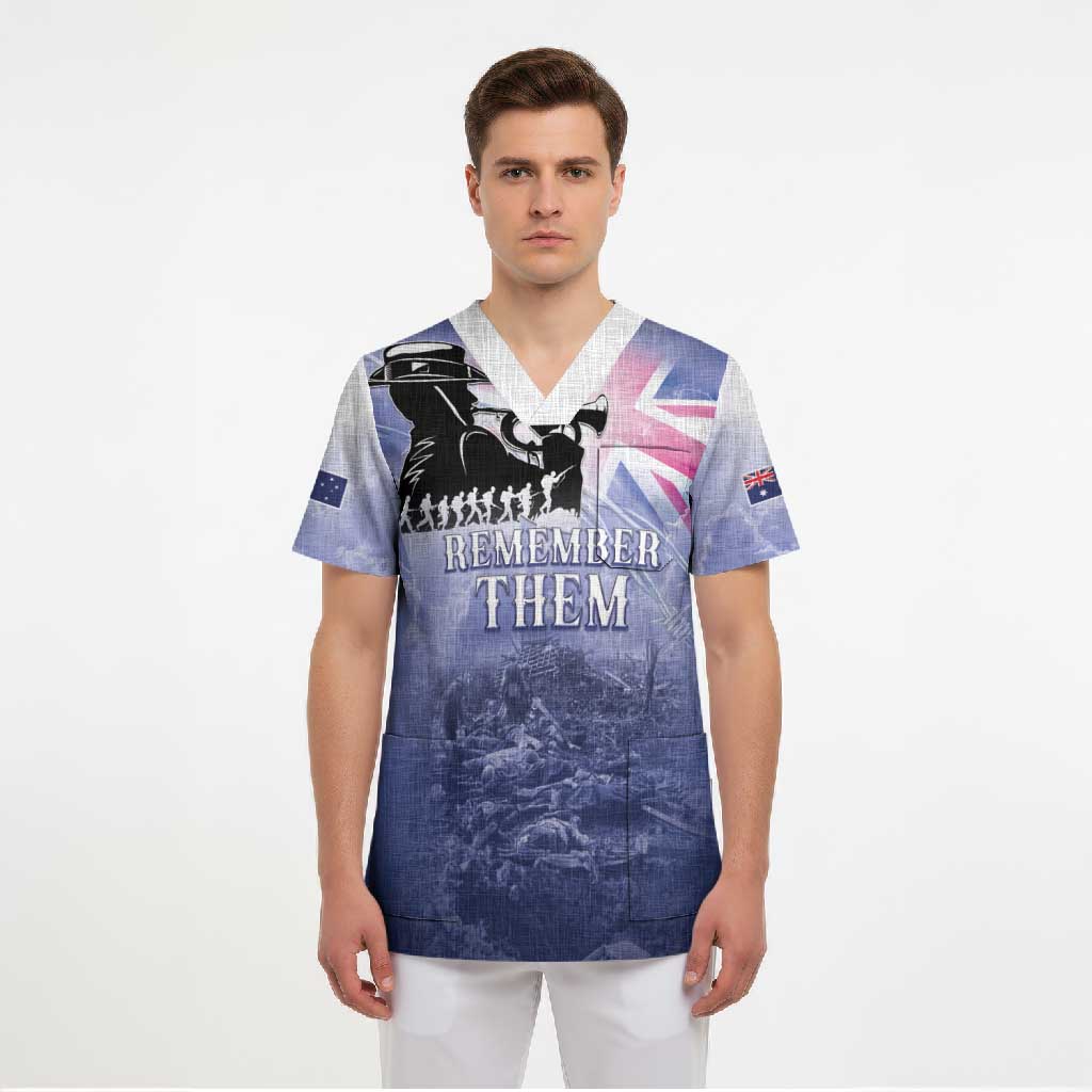 Australia ANZAC Day Scrub Top Battle Of Passchendaele Remember Them
