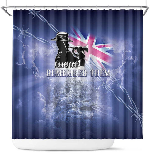 Australia ANZAC Day Shower Curtain Battle Of Passchendaele Remember Them