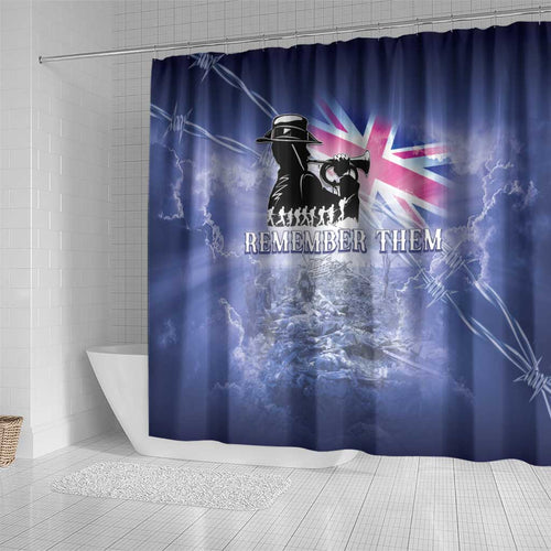 Australia ANZAC Day Shower Curtain Battle Of Passchendaele Remember Them