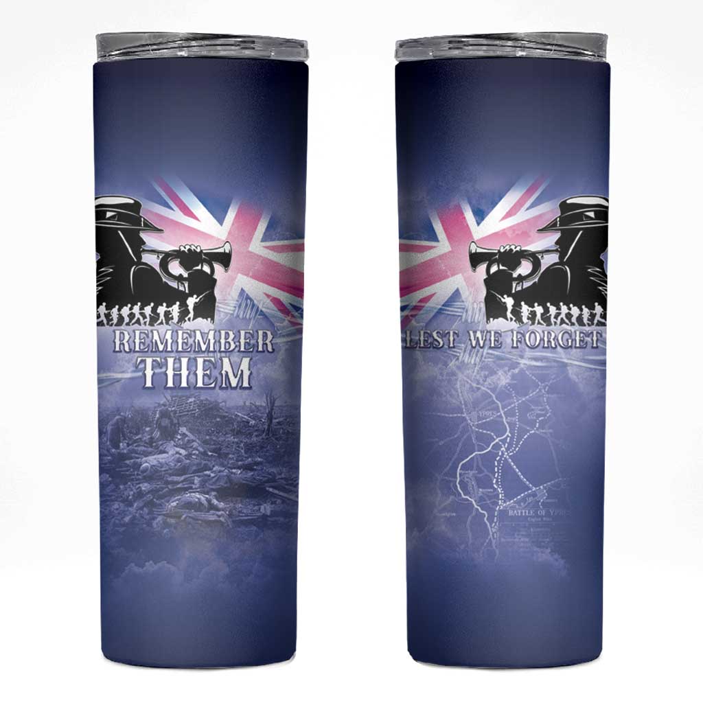 Australia ANZAC Day Skinny Tumbler Battle Of Passchendaele Remember Them