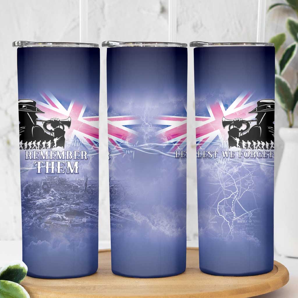 Australia ANZAC Day Skinny Tumbler Battle Of Passchendaele Remember Them