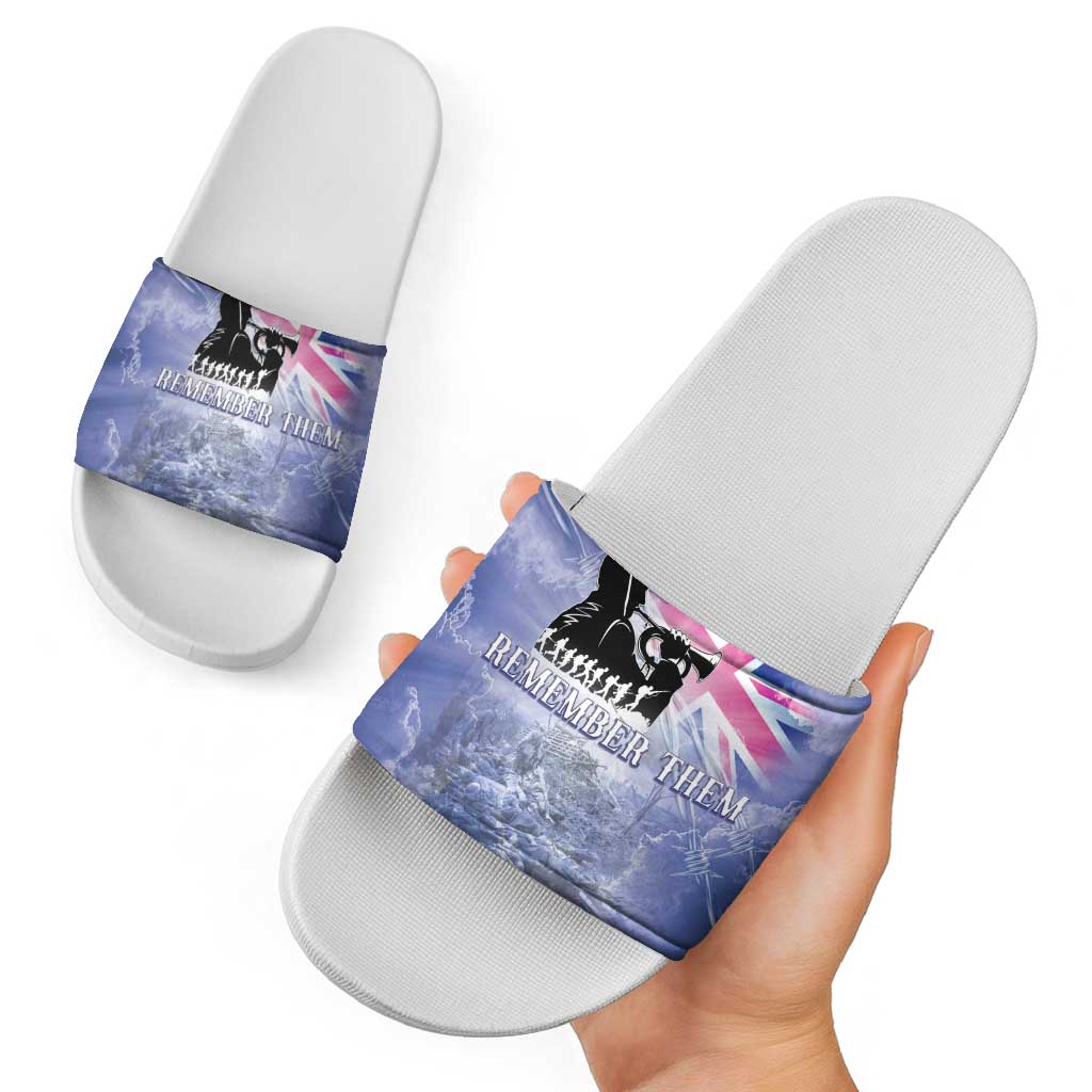Australia ANZAC Day Slide Sandals Battle Of Passchendaele Remember Them