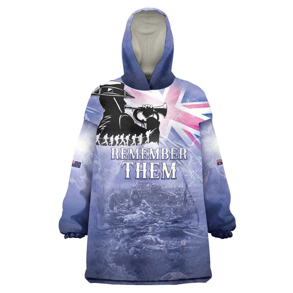Australia ANZAC Day Wearable Blanket Hoodie Battle Of Passchendaele Remember Them