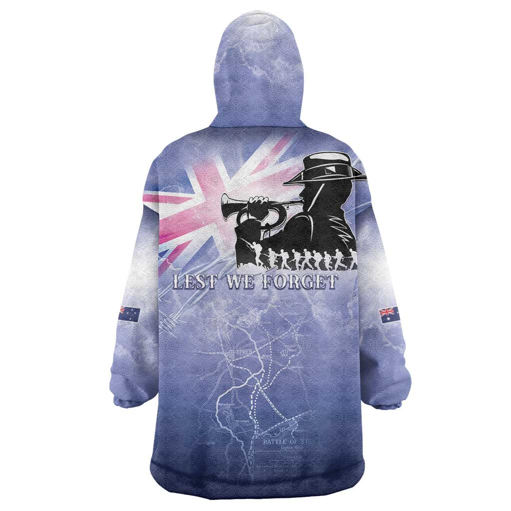 Australia ANZAC Day Wearable Blanket Hoodie Battle Of Passchendaele Remember Them