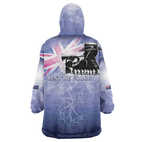 Australia ANZAC Day Wearable Blanket Hoodie Battle Of Passchendaele Remember Them