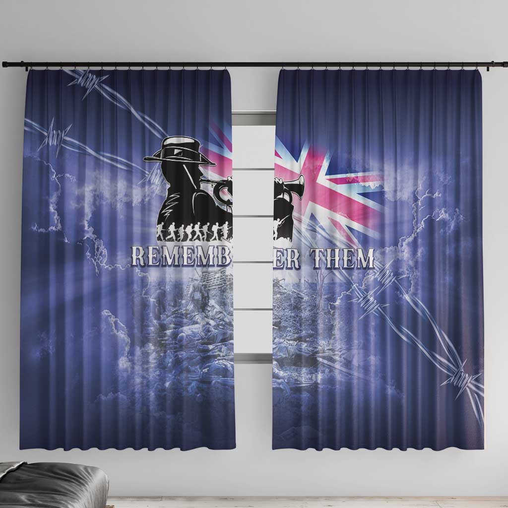 Australia ANZAC Day Window Curtain Battle Of Passchendaele Remember Them
