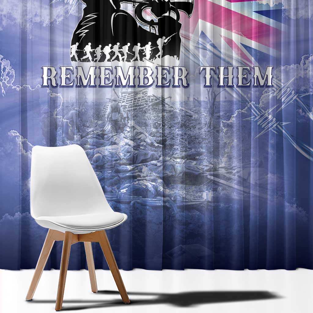 Australia ANZAC Day Window Curtain Battle Of Passchendaele Remember Them