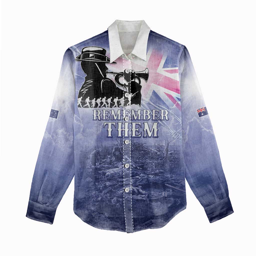 Australia ANZAC Day Women Casual Shirt Battle Of Passchendaele Remember Them
