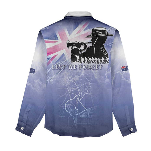 Australia ANZAC Day Women Casual Shirt Battle Of Passchendaele Remember Them