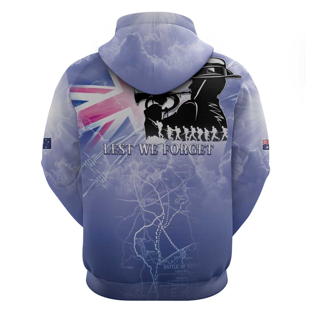 Australia ANZAC Day Zip Hoodie Battle Of Passchendaele Remember Them