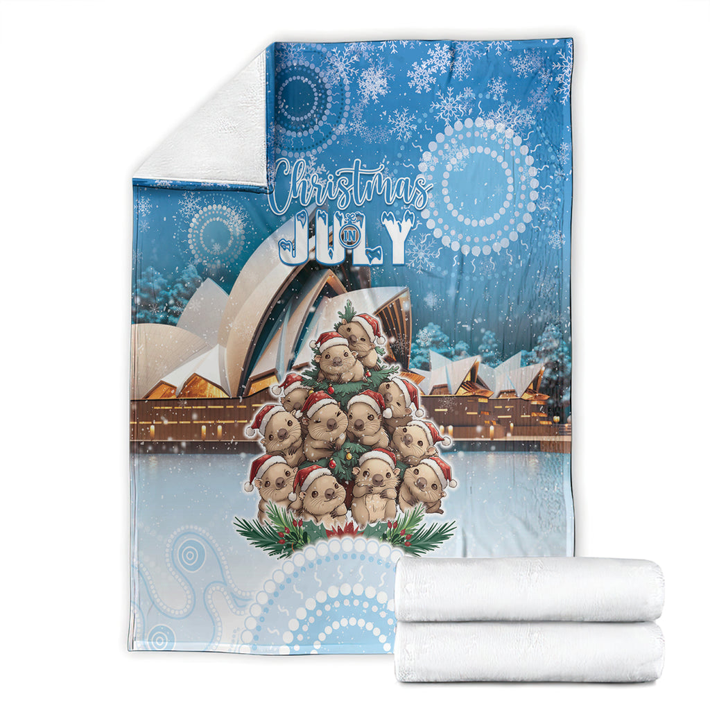 Australia Yulefest Blanket Cute Wombat Sydney Opera House