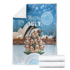 Australia Yulefest Blanket Cute Wombat Sydney Opera House