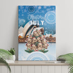 Australia Yulefest Canvas Wall Art Cute Wombat Sydney Opera House