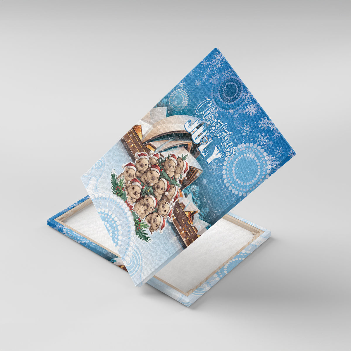 Australia Yulefest Canvas Wall Art Cute Wombat Sydney Opera House