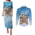 Personalised Australia Yulefest Couples Matching Puletasi and Long Sleeve Button Shirt Cute Wombat Sydney Opera House