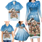 Personalised Australia Yulefest Family Matching Long Sleeve Bodycon Dress and Hawaiian Shirt Cute Wombat Sydney Opera House
