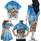 Personalised Australia Yulefest Family Matching Off The Shoulder Long Sleeve Dress and Hawaiian Shirt Cute Wombat Sydney Opera House