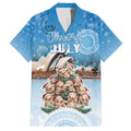 Personalised Australia Yulefest Family Matching Off Shoulder Short Dress and Hawaiian Shirt Cute Wombat Sydney Opera House