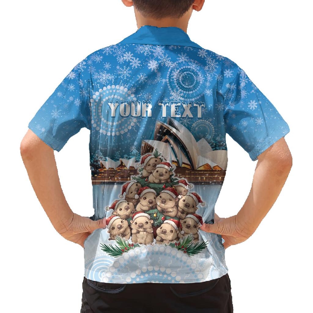 Personalised Australia Yulefest Family Matching Summer Maxi Dress and Hawaiian Shirt Cute Wombat Sydney Opera House