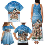 Personalised Australia Yulefest Family Matching Tank Maxi Dress and Hawaiian Shirt Cute Wombat Sydney Opera House
