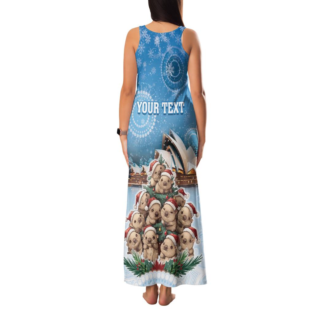 Personalised Australia Yulefest Family Matching Tank Maxi Dress and Hawaiian Shirt Cute Wombat Sydney Opera House