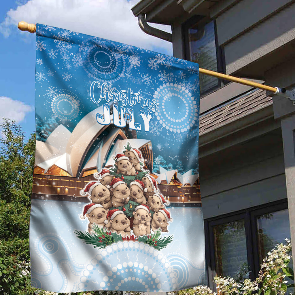 Australia Yulefest Garden Flag Cute Wombat Sydney Opera House