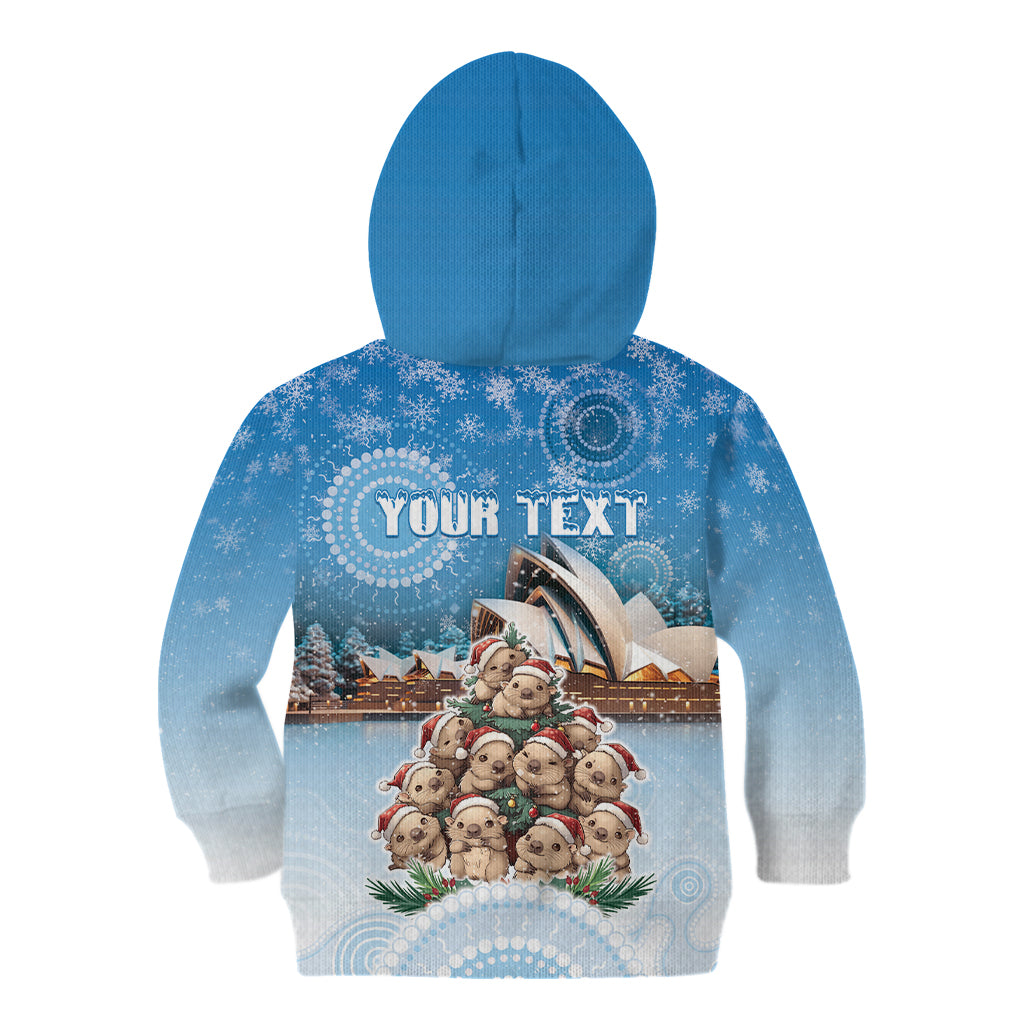 Personalised Australia Yulefest Kid Hoodie Cute Wombat Sydney Opera House