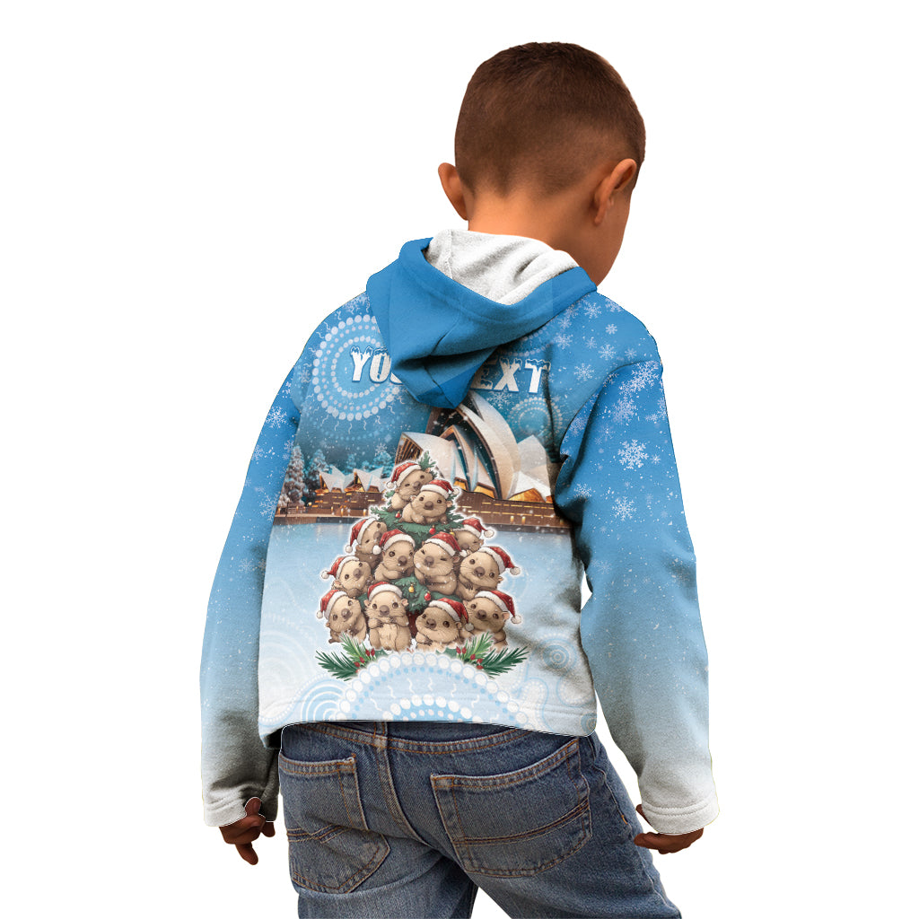 Personalised Australia Yulefest Kid Hoodie Cute Wombat Sydney Opera House