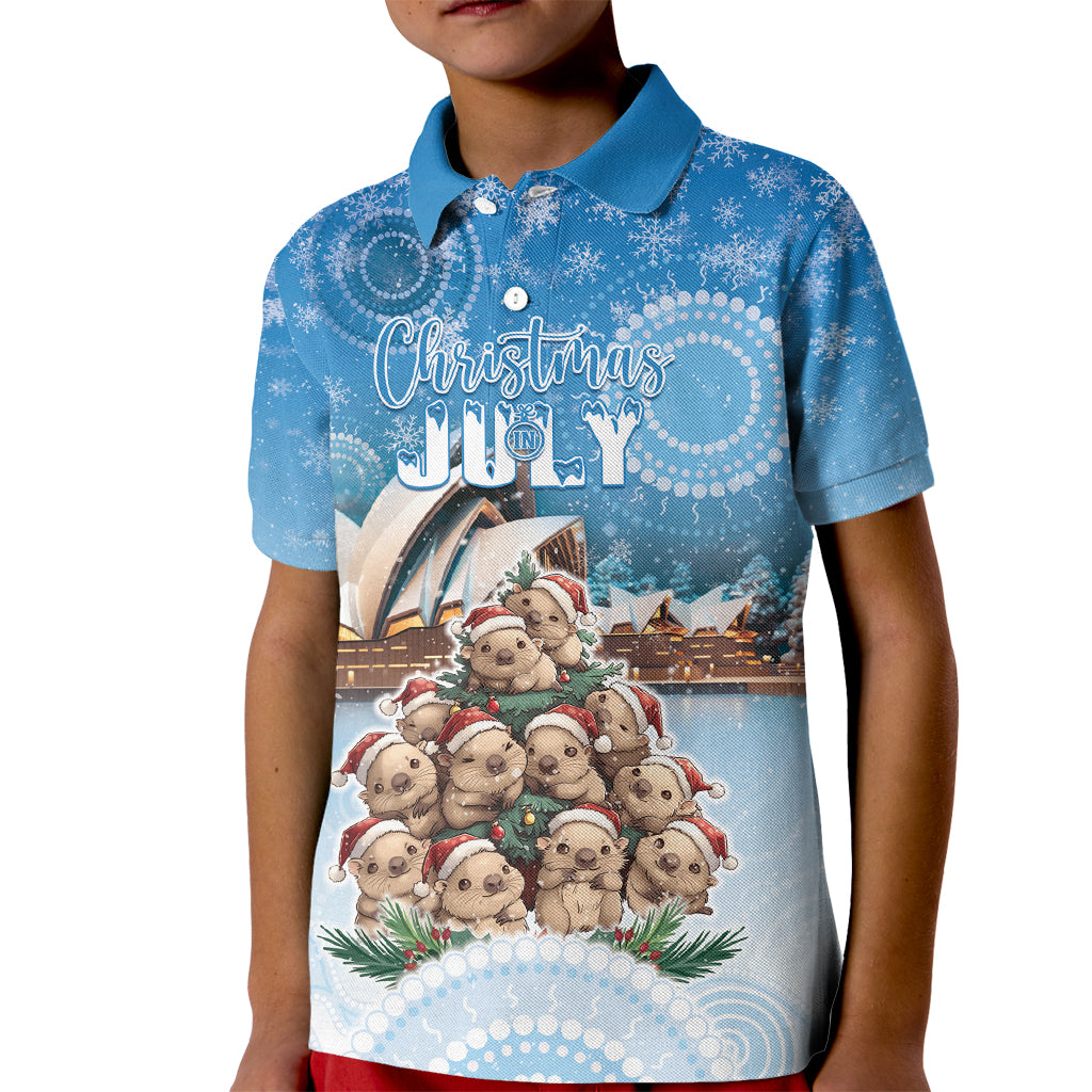 Personalised Australia Yulefest Kid Polo Shirt Cute Wombat Sydney Opera House