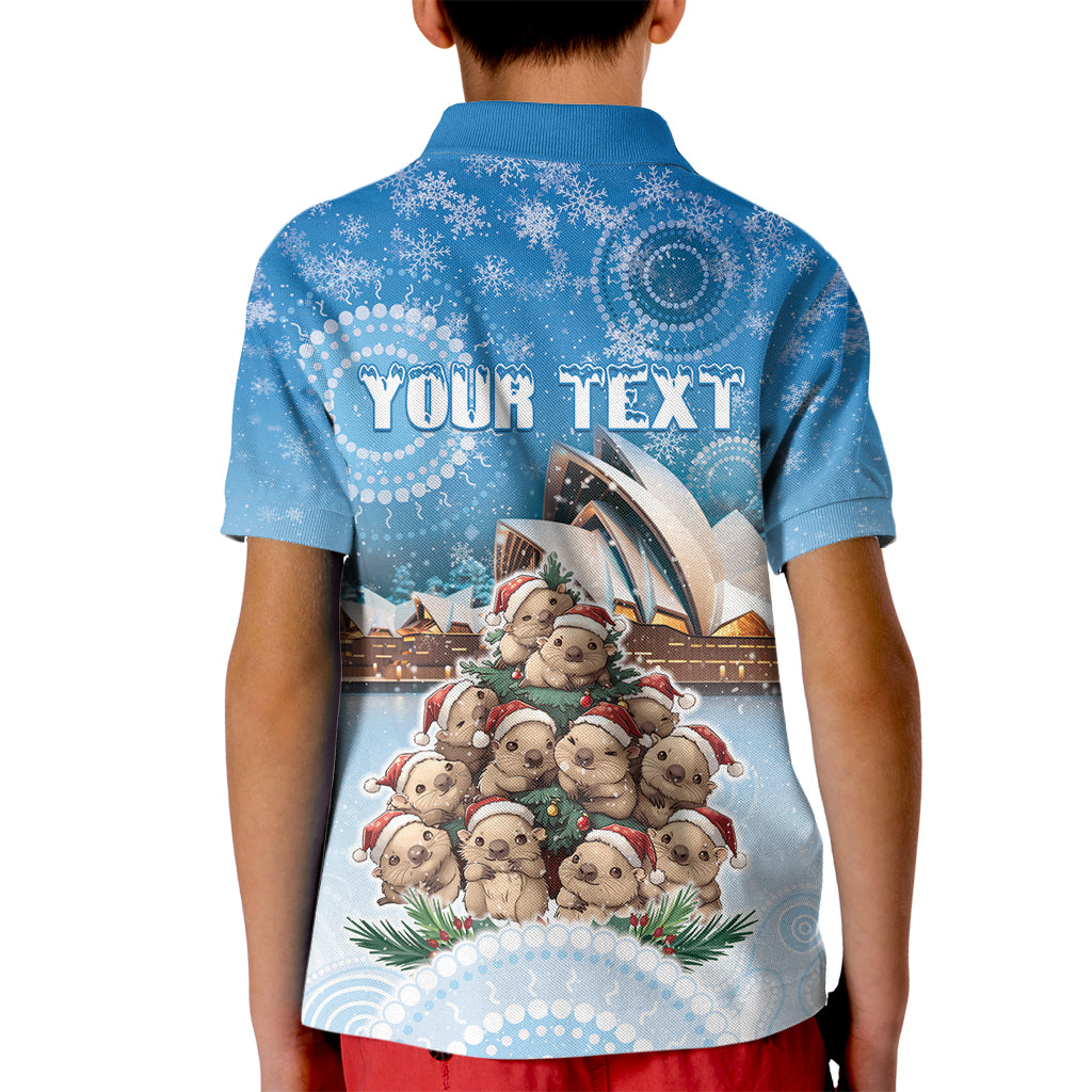 Personalised Australia Yulefest Kid Polo Shirt Cute Wombat Sydney Opera House