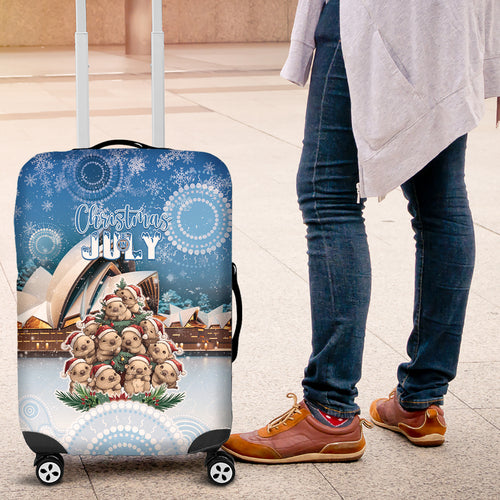 Australia Yulefest Luggage Cover Cute Wombat Sydney Opera House