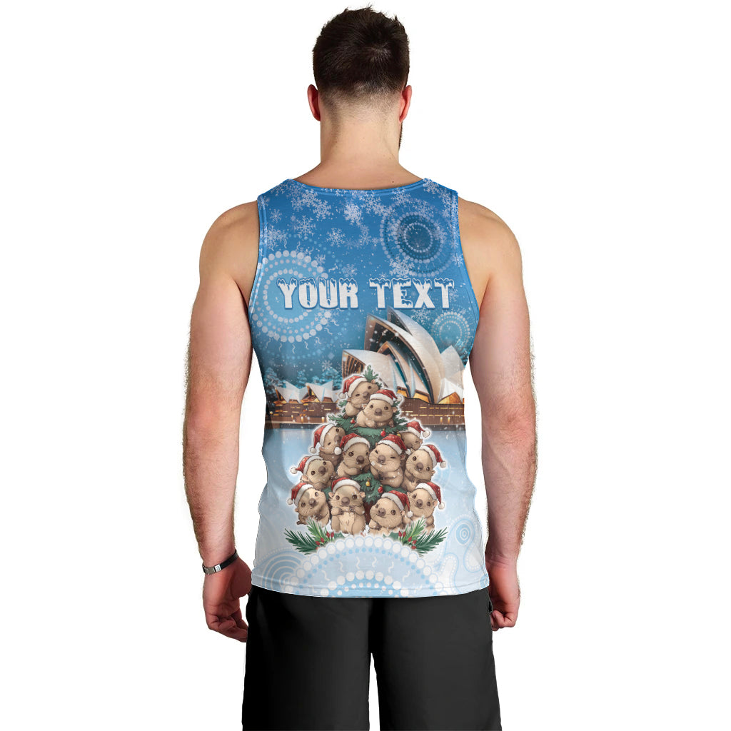 Personalised Australia Yulefest Men Tank Top Cute Wombat Sydney Opera House