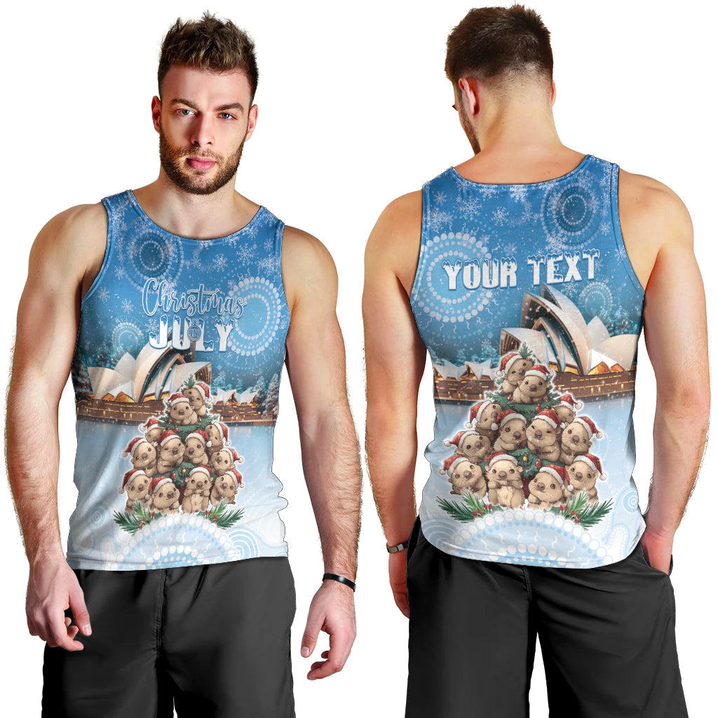 Personalised Australia Yulefest Men Tank Top Cute Wombat Sydney Opera House