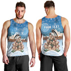 Personalised Australia Yulefest Men Tank Top Cute Wombat Sydney Opera House