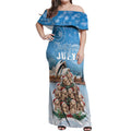 Personalised Australia Yulefest Off Shoulder Maxi Dress Cute Wombat Sydney Opera House