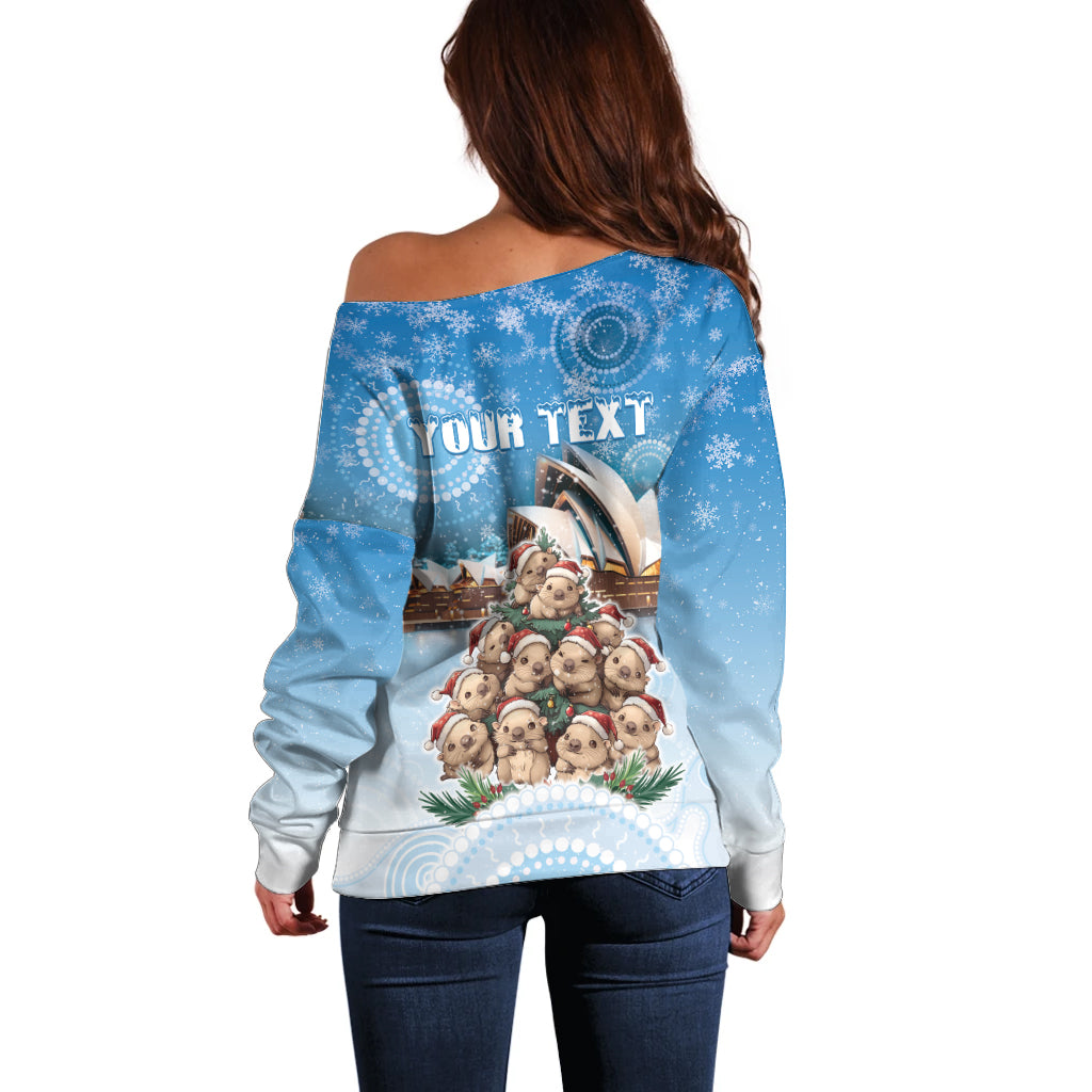 Personalised Australia Yulefest Off Shoulder Sweater Cute Wombat Sydney Opera House