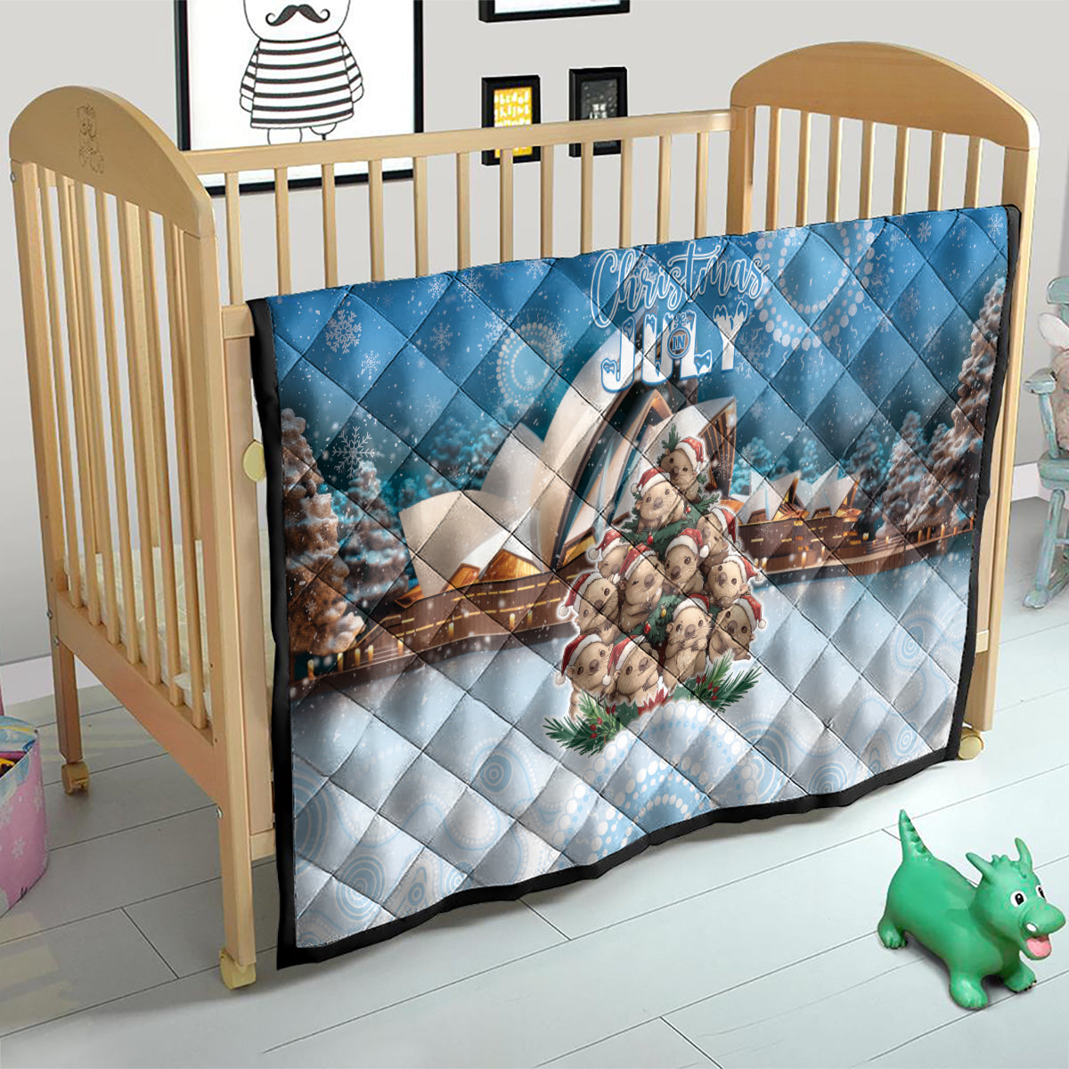 Australia Yulefest Quilt Cute Wombat Sydney Opera House