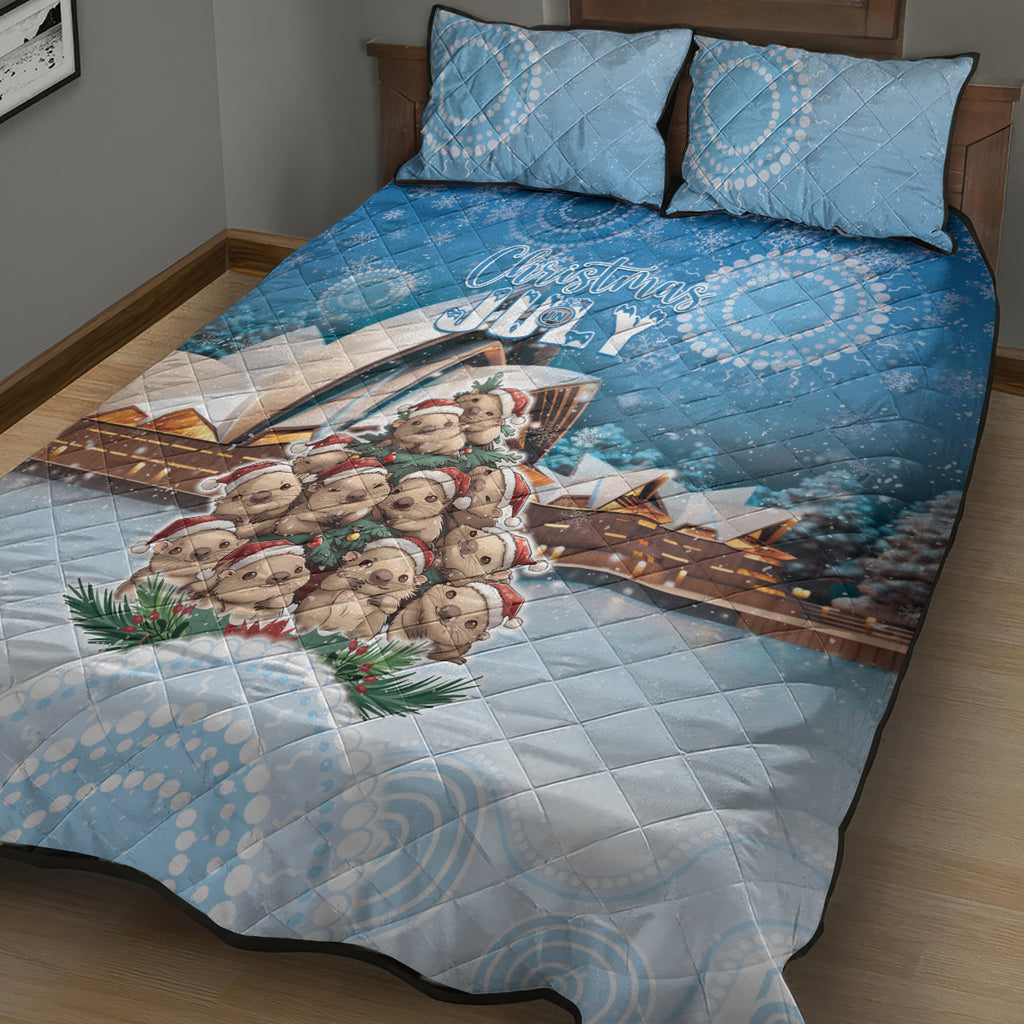 Australia Yulefest Quilt Bed Set Cute Wombat Sydney Opera House