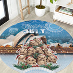 Australia Yulefest Round Carpet Cute Wombat Sydney Opera House