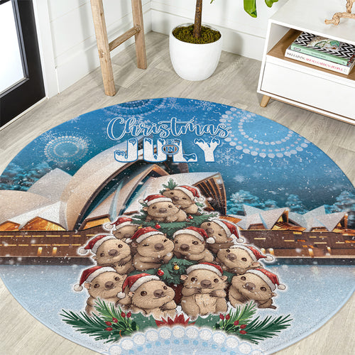 Australia Yulefest Round Carpet Cute Wombat Sydney Opera House