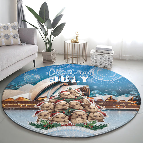 Australia Yulefest Round Carpet Cute Wombat Sydney Opera House