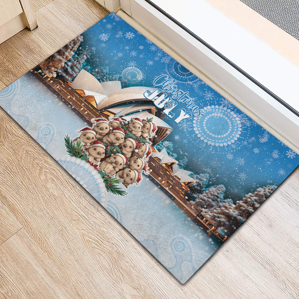 Australia Yulefest Rubber Doormat Cute Wombat Sydney Opera House