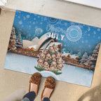 Australia Yulefest Rubber Doormat Cute Wombat Sydney Opera House