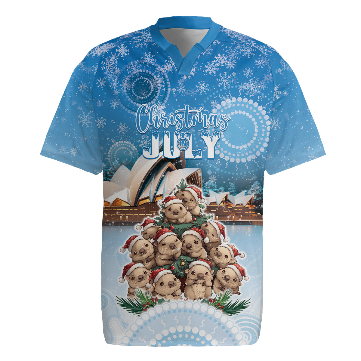 Personalised Australia Yulefest Rugby Jersey Cute Wombat Sydney Opera House