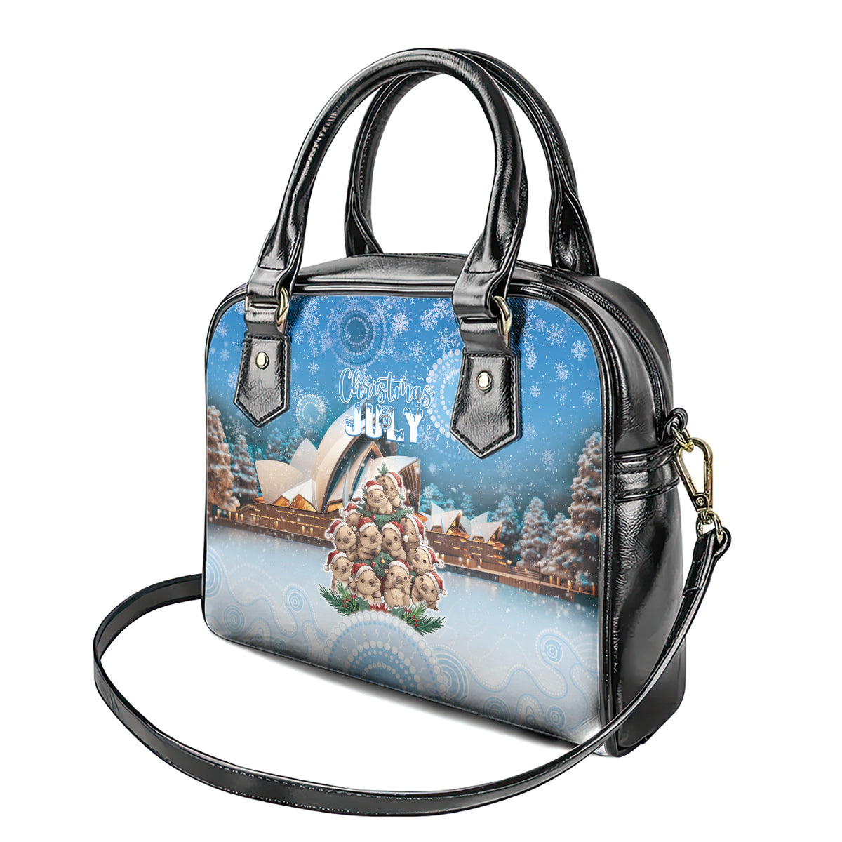 Australia Yulefest Shoulder Handbag Cute Wombat Sydney Opera House