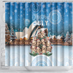 Australia Yulefest Shower Curtain Cute Wombat Sydney Opera House