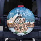 Australia Yulefest Spare Tire Cover Cute Wombat Sydney Opera House