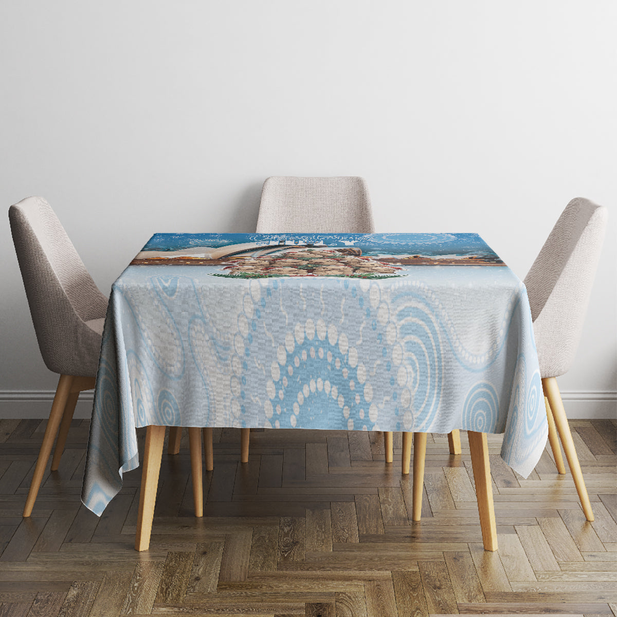 Australia Yulefest Tablecloth Cute Wombat Sydney Opera House