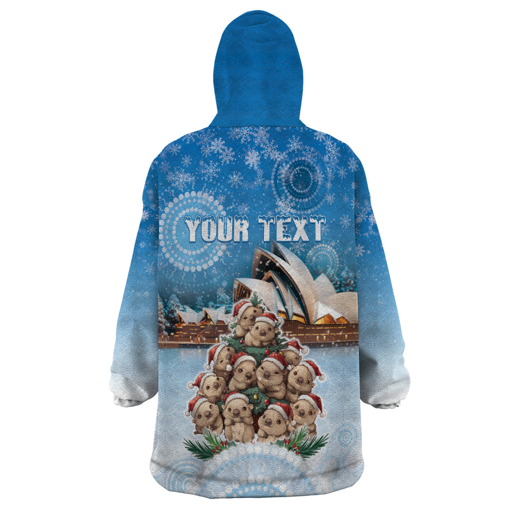 Personalised Australia Yulefest Wearable Blanket Hoodie Cute Wombat Sydney Opera House